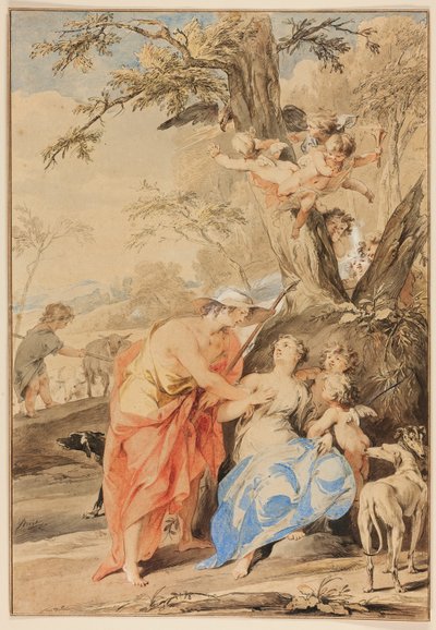 Jüpiter ve Mnemosyne by Jacob de Wit