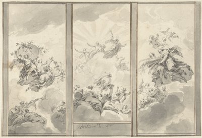 Üç parçalı bir tavan dekorasyonu için tasarım by Jacob de Wit