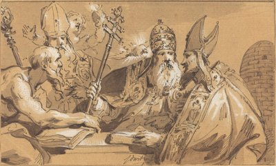 Kilisenin Dört Babası by Jacob de Wit