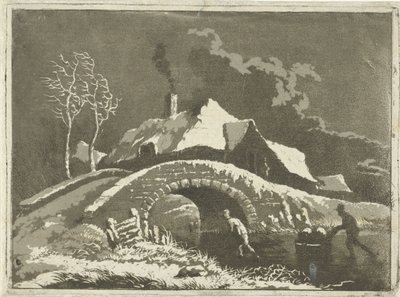 kış manzarası by Jacob van Kouwenhoven
