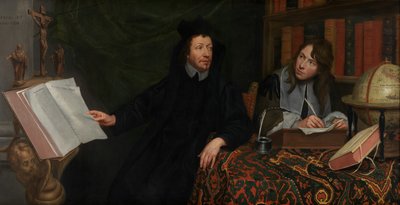 Bir İlahiyatçının Sekreteriyle Portresi by Jacob van Oost
