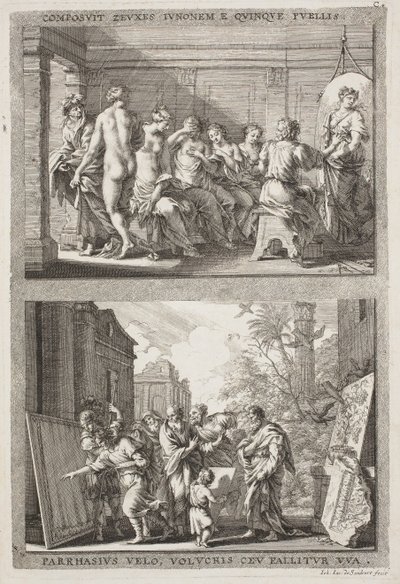Zeuxis ve Parrhassius by Jacob von Sandrart
