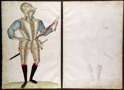 Bir Elizabethan Armourers Albümünden Sir John Smith için Zırh Takımı by Jacobe Halder