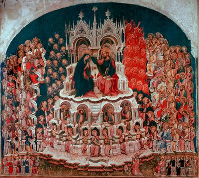 Jacobello del Fiore (1370-1439) tarafından ahşap üzerine Cennette Bakire'nin taç giyme töreni. 15. yüzyıl Venedik Accademia Galerisi by Jacobello del Fiore