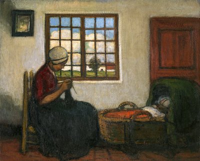 Beşikli İç Mekan (tuval üzerine yağlı boya) by Jacobs Smits
