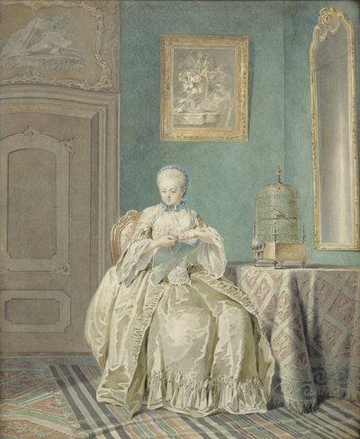 genç kız, nakış by Jacobus Buys
