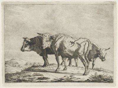 üç öküz by Jacobus Cornelis Gaal