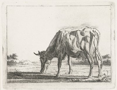 otlayan inek by Jacobus Cornelis Gaal