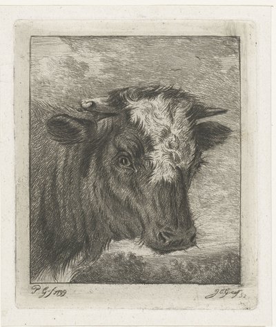 Beyaz col ile bir inek başkanı by Jacobus Cornelis Gaal