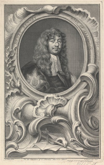 Henry Bennet, Arlington'ın 1. Kontu by Jacobus Houbraken
