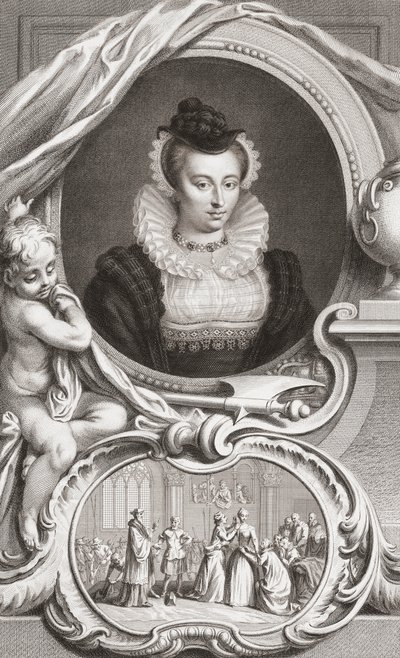 Mary, İskoç Kraliçesi by Jacobus Houbraken