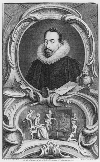 Sir Francis Walsingham, 1738 by Jacobus Houbraken