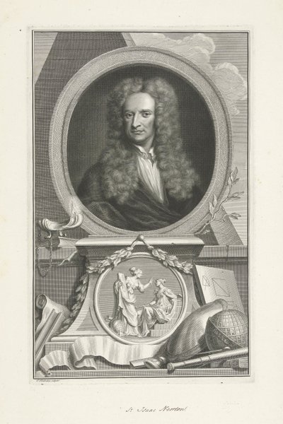 Sir Isaac Newton (1642-1726), İngiliz fizikçi ve matematikçi by Jacobus Houbraken
