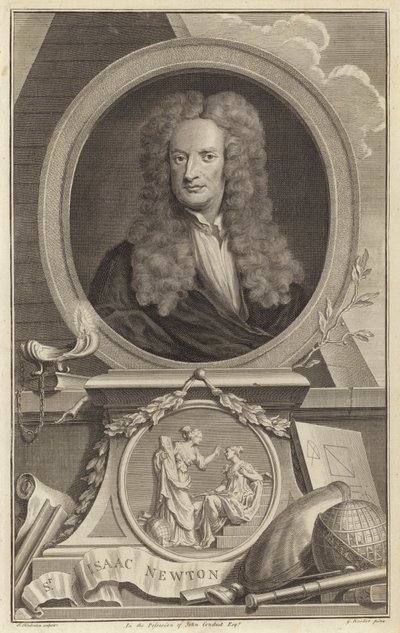 Sir Isaac Newton, İngiliz fizikçi, matematikçi ve astronom by Jacobus Houbraken