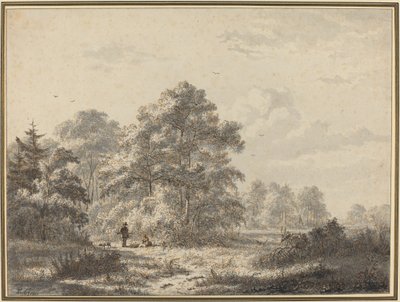 Ormanın Kenarındaki Avcılar by Jacobus Theodorus Abels