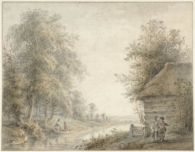 Orman zumunda bir kanalda çiftçinin ahırı by Jacobus Versteegen