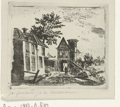 Kapılı şehir manzarası by Jacobus van Gorkom jr.