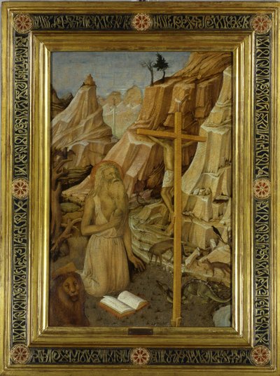 Tövbekar Aziz Jerome çölde, 1450. by Jacopo Bellini