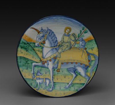 Plaka: Tek Boynuzlu At Binen Adam, c. 1510. by Jacopo Caffagiolo