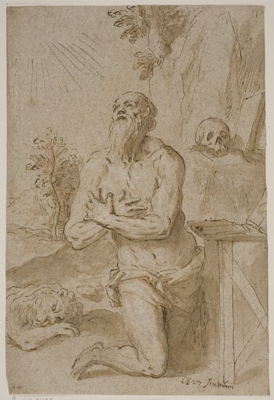 vahşi doğada Aziz Jerome by Jacopo Palma