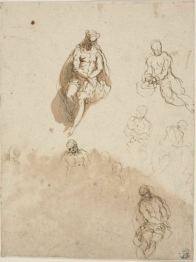 Dikenlerle Taçlama Çalışmaları by Jacopo Palma il Giovane