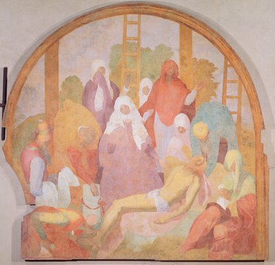 Biriktirme, Tutkunun fresk döngüsünden lunette, 1523-6 by Jacopo Pontormo