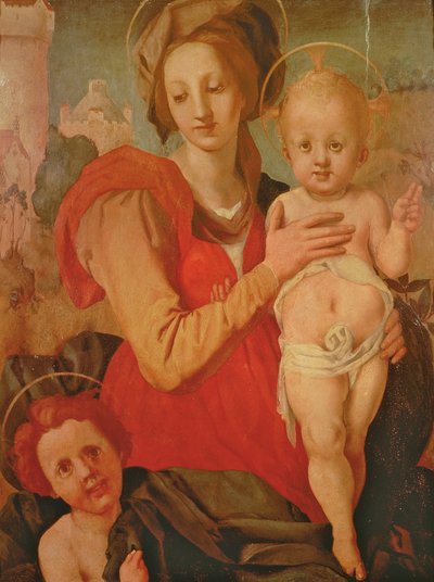 Vaftizci Yahya Bebek ile Madonna ve Çocuk (panel) by Jacopo Pontormo