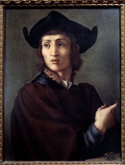 Bir kuyumcu portresi. Jacopo (Iacopo) tarafından yapılan tablo Carrucci dit il Pontormo (Pontormo) (1494-1556) by Jacopo Pontormo