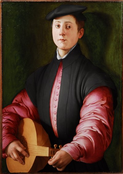 Bir lavtacının portresi, c. 1528-1529 (ahşap üzerine yağlı boya) by Jacopo Pontormo