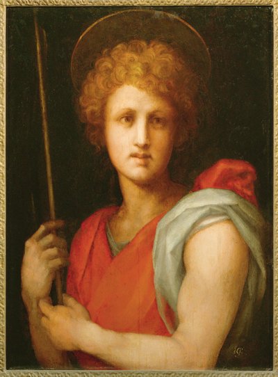 Aziz John Baptist (tuval üzerine resim) by Jacopo Pontormo