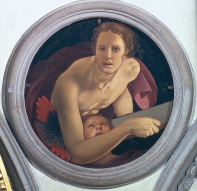Aziz Matta, Evanjelistlerin kubbesinden tondo, 1528 (panel) by Jacopo Pontormo