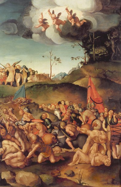 ಹತ್ತು ಸಾವಿರದ ಹುತಾತ್ಮತೆ, 1529-30 (ಪ್ಯಾನಲ್) ಟರ್ಕ್ by Jacopo Pontormo