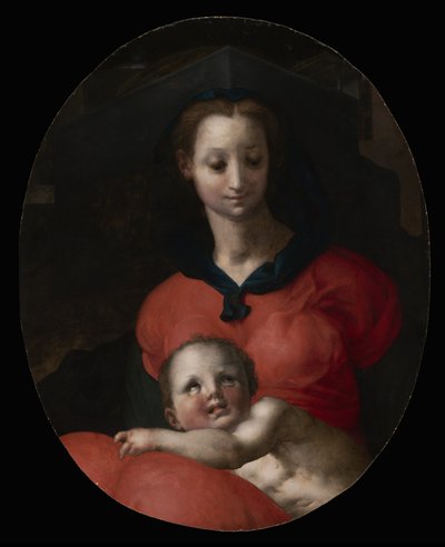 Bakire ve Çocuk, Madonna del Libro olarak bilinir, c.1545-46 by Jacopo Pontormo