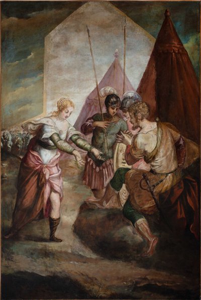 Briseis ve Aşil. by Jacopo Robusti Tintoretto
