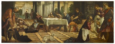 Mesih Öğrencilerinin Ayaklarını Yıkıyor, c. 1545-55 by Jacopo Robusti Tintoretto