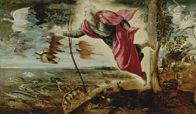 Hayvanların yaratılması by Jacopo Robusti Tintoretto