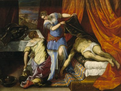 Judith ve Holofernes, c.1577 (tuval üzerine yağlı boya) by Jacopo Robusti Tintoretto