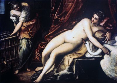 Leda ve Kuğu, 1550-1560 by Jacopo Robusti Tintoretto