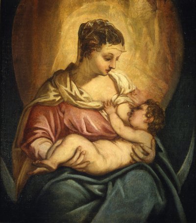 Hemşirelik Madonna. by Jacopo Robusti Tintoretto