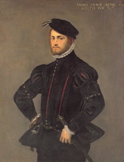 Genç Bir Adamın Portresi, 22 yaşında, 1554 by Jacopo Robusti Tintoretto