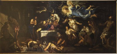 Bir Melek Tarafından Ziyaret Edilen Hapishanedeki Aziz Rochh, 1567. by Jacopo Robusti Tintoretto