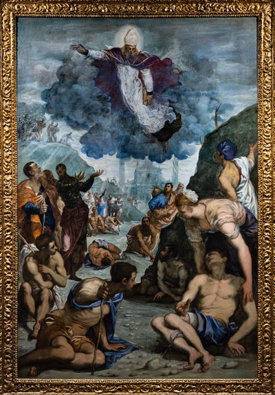 Aziz Augustine topalları iyileştirir by Jacopo Robusti Tintoretto