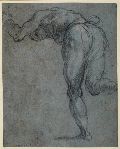 Öne eğilen bir erkek figürünün incelenmesi, 1575-c.1585 by Jacopo Robusti Tintoretto