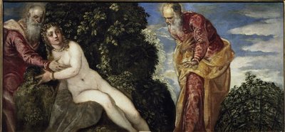Suzanne ve Yaşlılar - Tuval üzerine yağlı boya, yaklaşık 1555 by Jacopo Robusti Tintoretto