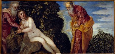 Suzanne ve Yaşlılar Tablosu Jacopo tarafından Robusti dit le Tintoret ou Il Tintoretto (1518-1594) 16. yüzyıl Paz.0.58x1.16 m Madrid, Musee du Prado by Jacopo Robusti Tintoretto
