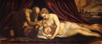 Venüs, Vulkan ve Aşk Tanrısı by Jacopo Robusti Tintoretto