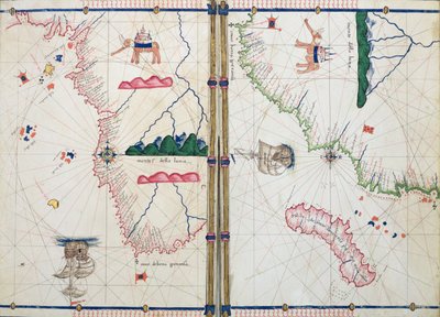 Ms Ital 550.0.3.15 fol.4v-5r Afrika ve Ümit Burnu Haritası, 