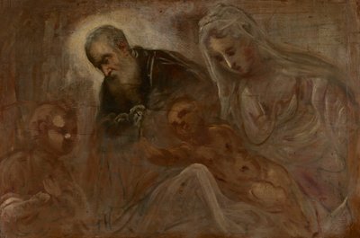 Genç Vaftizci Yahya ile Kutsal Aile by Jacopo Tintoretto