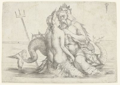 Triton ve Nereid kucaklaşıyor by Jacopo de