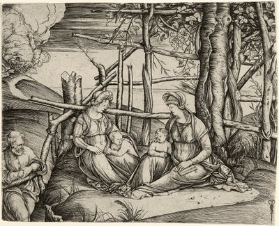 Kutsal Aile ile St. Elisabeth ve Johannesknaben by Jacopo de Barbari